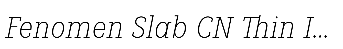 Fenomen Slab CN Thin Italic